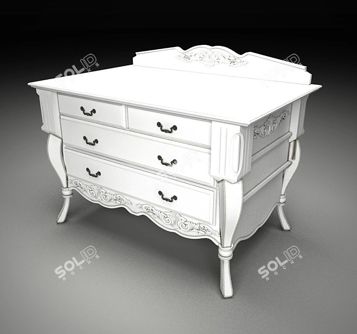 Classic Chest of Drawers 3D model image 1