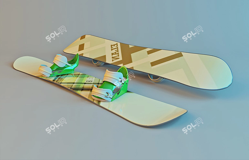 Elan Pure Snowboard: MAX-13, VRay2.3 3D model image 1