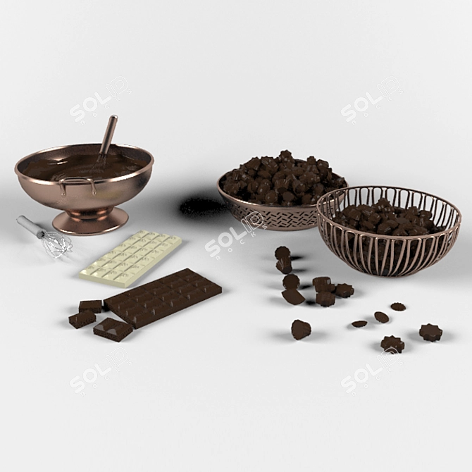 Gourmet Chocolate Making Set 3D model image 1