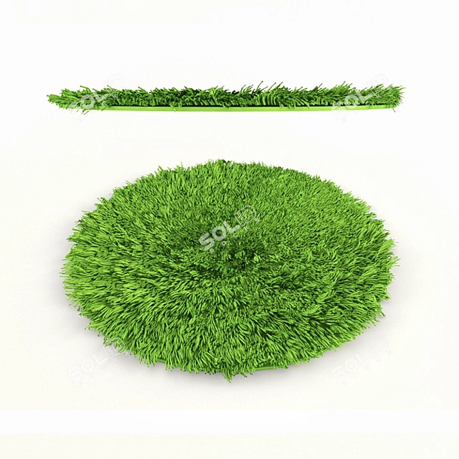 Plush Round Mat 3D model image 1