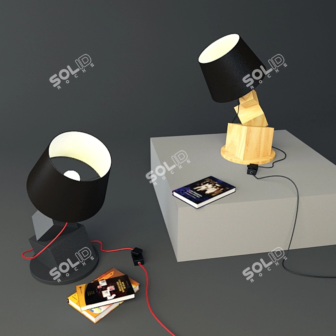 Unique Rubik Table Lighting 3D model image 1