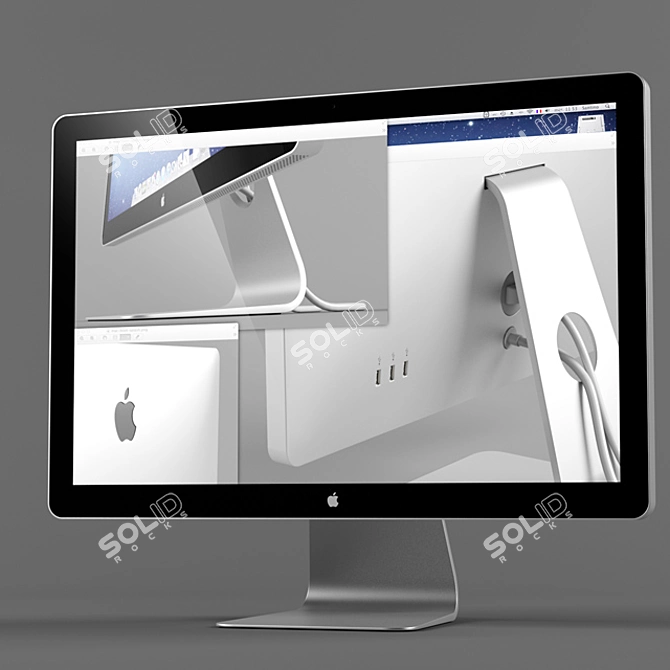 Apple Cinema Display: High-Definition Brilliance 3D model image 1