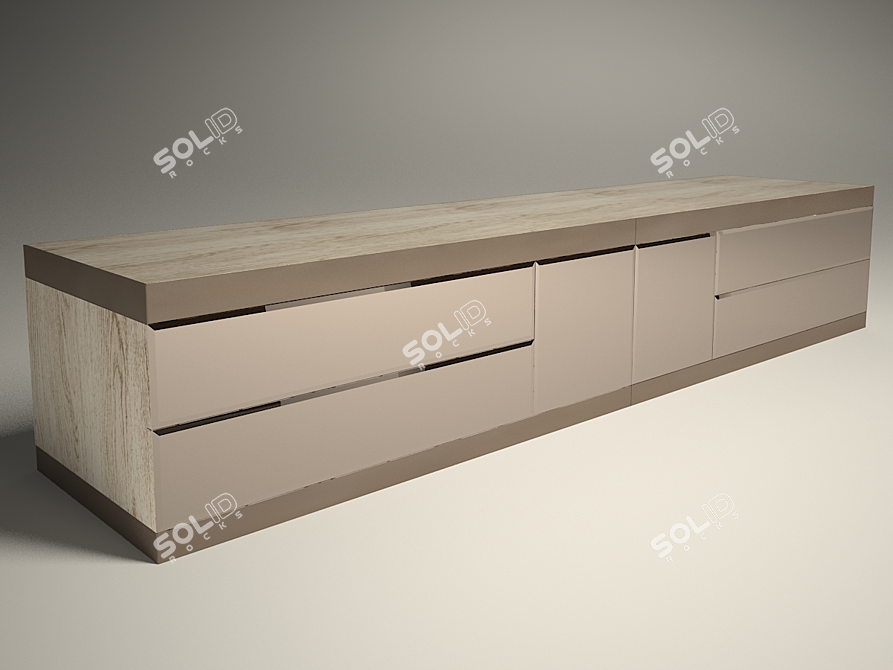 Longhi Aspen - Light Oak Finish 3D model image 1