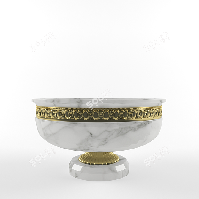 Modern Minimalist Glass Vase 3D model image 1