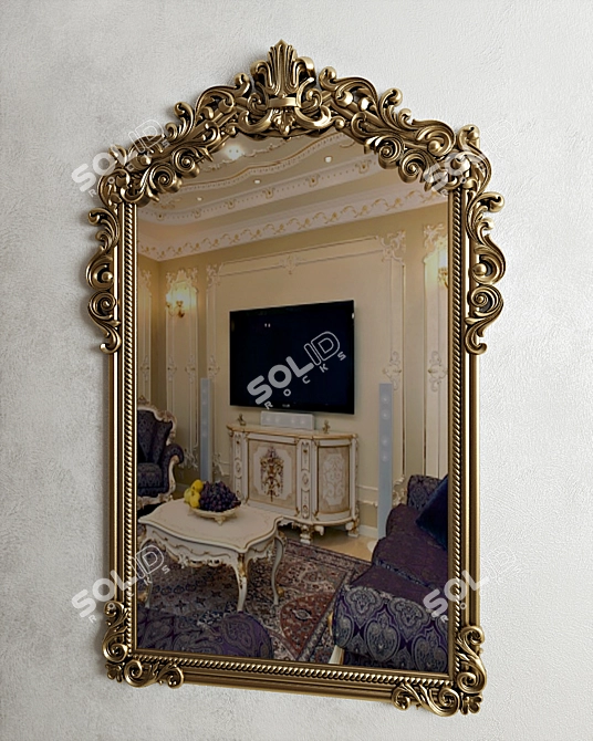 Timeless Reflection: Classic Mirror 3D model image 1