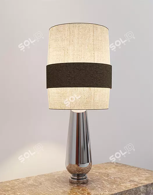 Title: Vintage Industrial Table Lamp 3D model image 1
