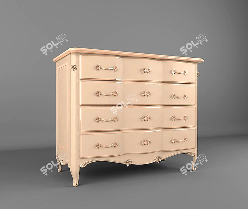 Elegant Savio Firmino Chest 3D model image 1