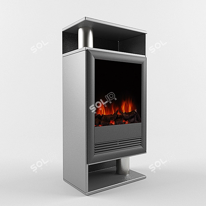 Elegant Dimplex Liszt Fireplace 3D model image 1