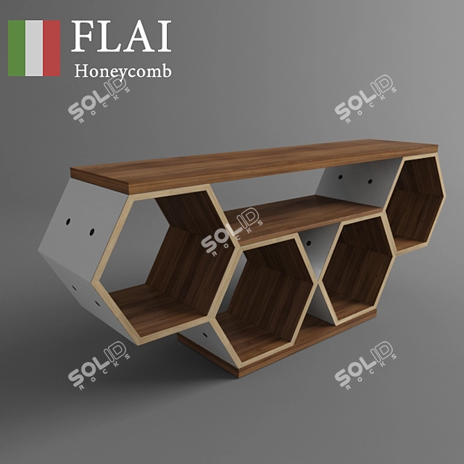 FLAI Honeycomb - Stylish and Functional Storage 3D model image 1