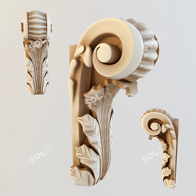 Traditional Bracket 3D model image 1