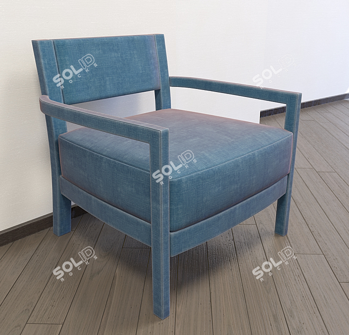 JNL Shanzhan Upholstered Armchair 3D model image 1