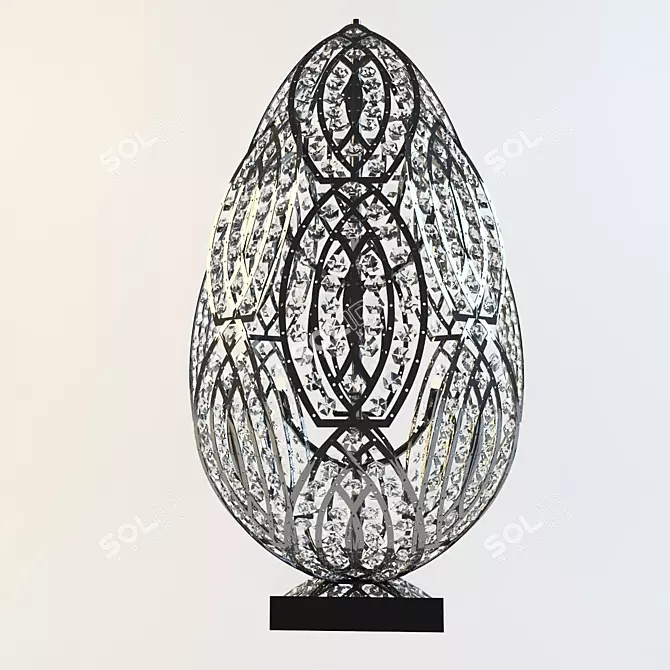 Elegance Collection Glass Egg 3D model image 1