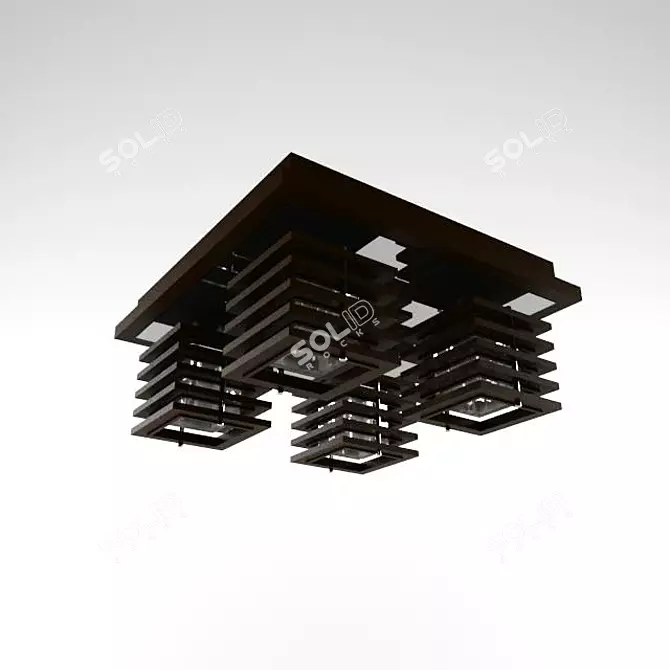 Radiant Glow Pendant Light 3D model image 1