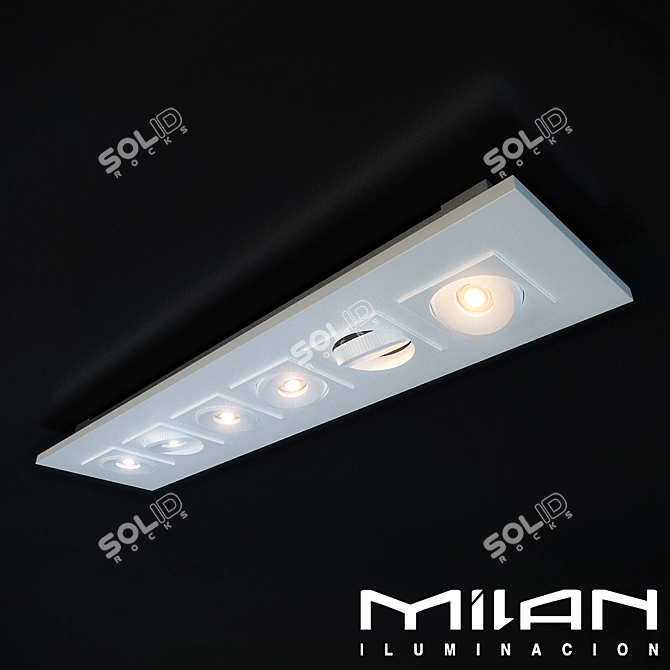 Milan Marc Ceiling Light 3D model image 1
