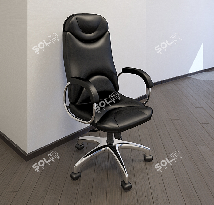 Sleek Sparta Chrome Steel 3D model image 1