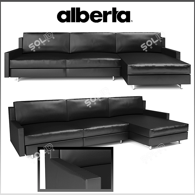 Alberta Salotti Modern Sofa 3D model image 1