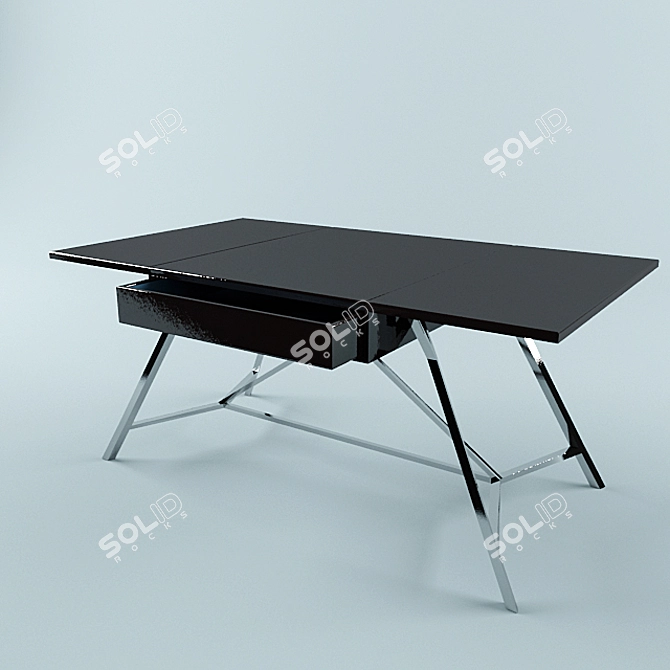 Elegant Black Russian Table 3D model image 1