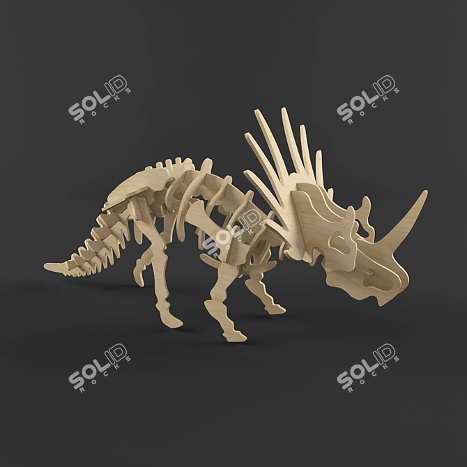 Title: Jurassic Styracosaurus Figurine 3D model image 1