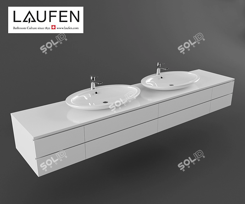 Sleek Elegance: LAUFEN ILBAGNOALESSI ONE 3D model image 1