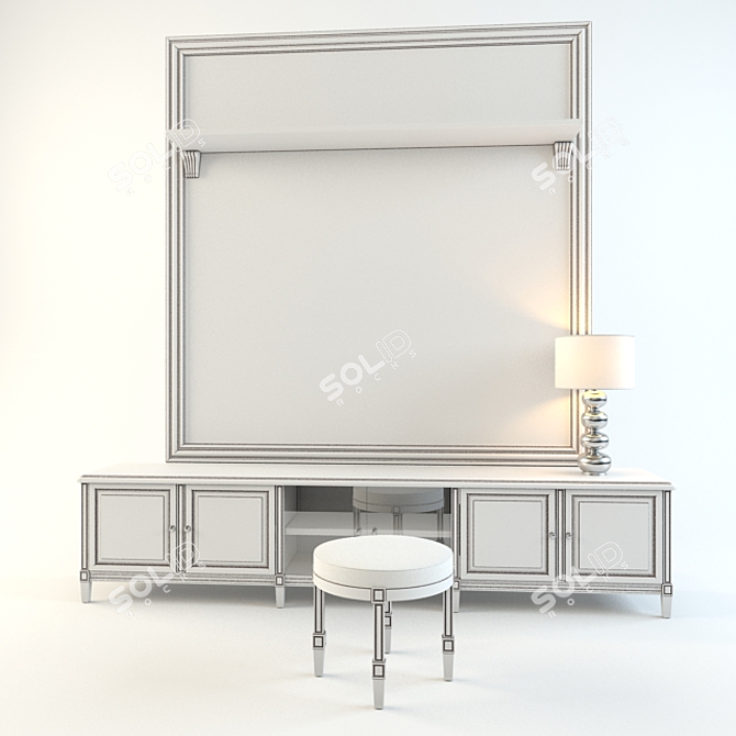 Patina TV Wall Unit 3D model image 1