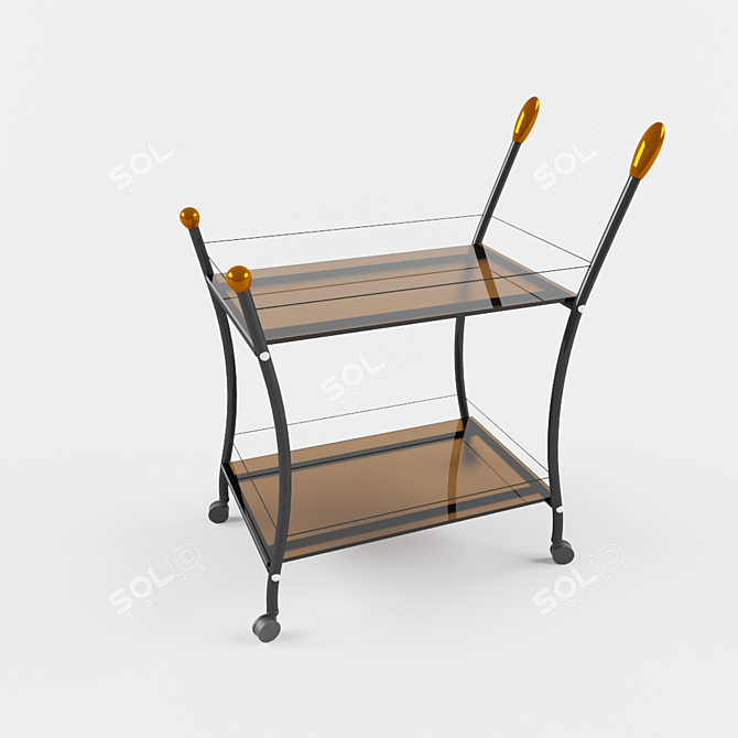 Foldable "Polo" Serving Table 3D model image 1