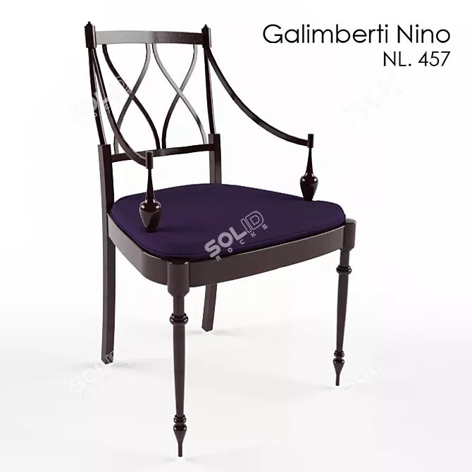 Galimberti Nino Chair: Elegant and Compact 3D model image 1