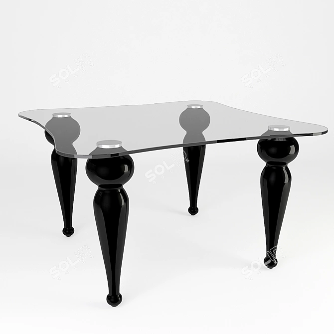 Sophisticated Modern Console Table 3D model image 1