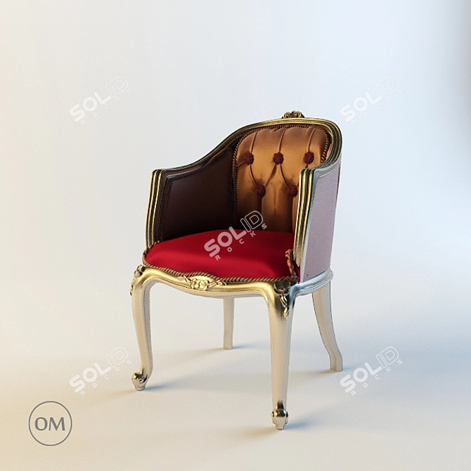 Valentino Heritage Armchair 3D model image 1