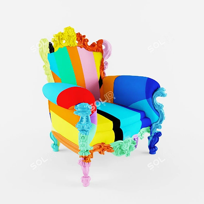 Cappellini Chair: Sleek Design + Modern Maps 3D model image 1