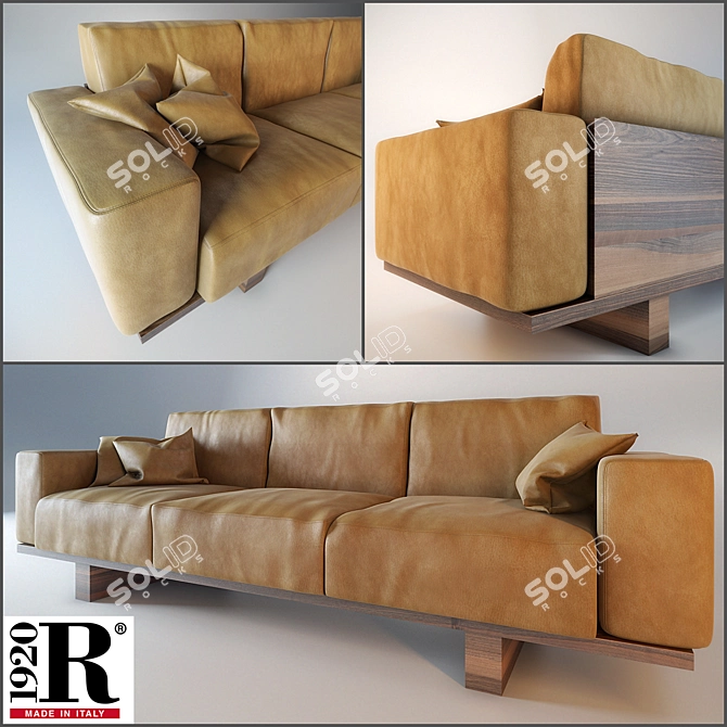 Utah Sofa: Handcrafted Elegance 3D model image 1