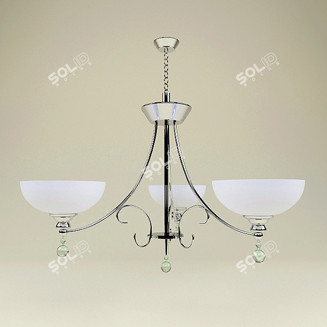 Elegant Knubbe Pendant Light 3D model image 1