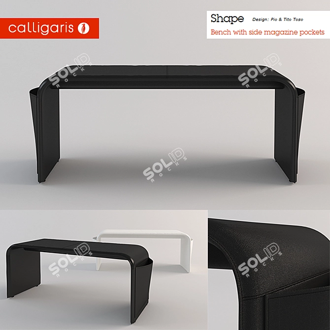 Calligaris Shape Bench 3D model image 1