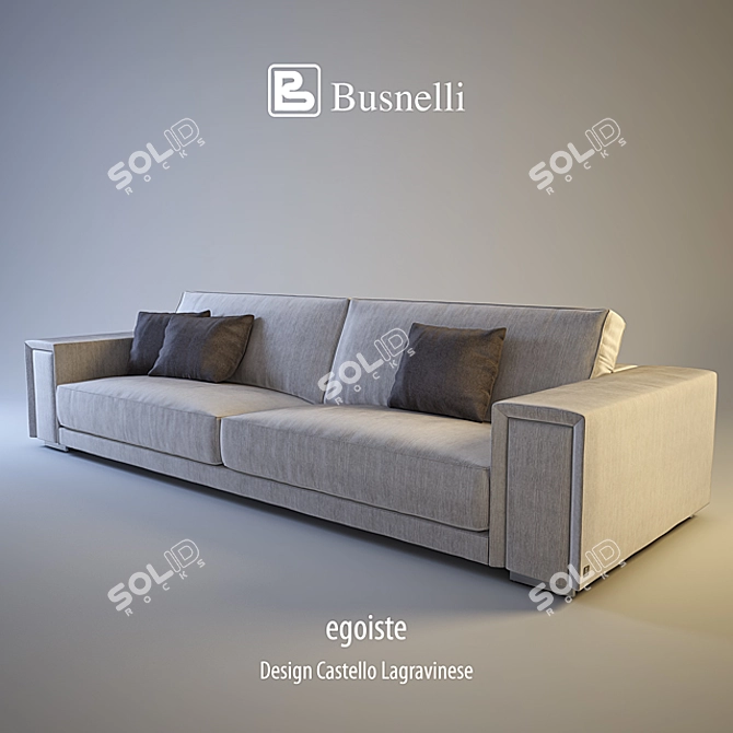 Luxury Egoiste Sofa by Busnelli 3D model image 1