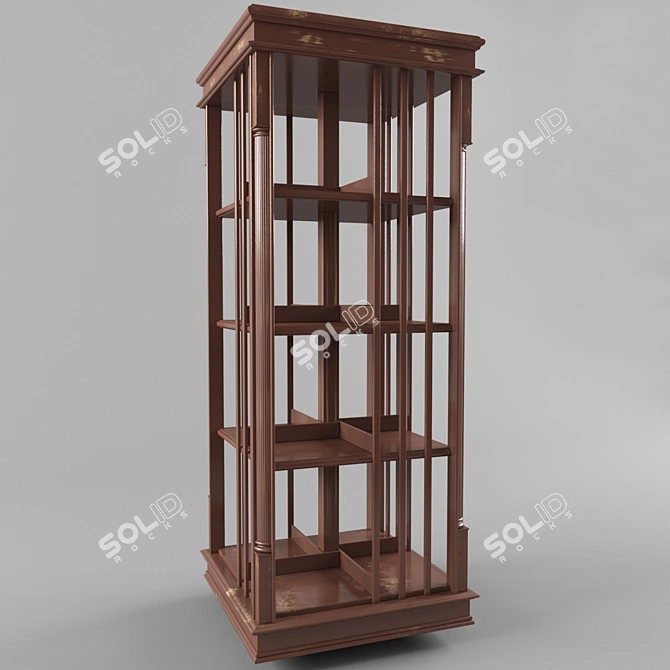 360 Swivel Bookshelf: Animainterno's Stylish and Functional Storage Solution 3D model image 1