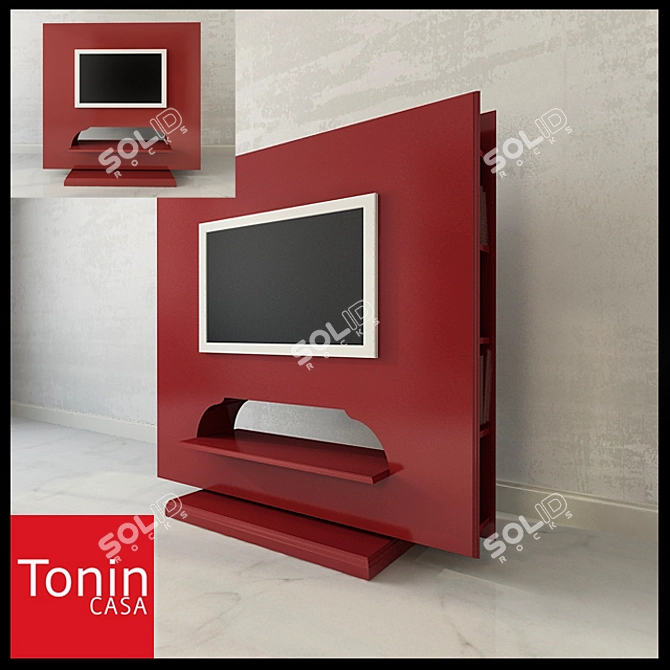 Glamorous Italian TV Stand by TONIN CASA 3D model image 1