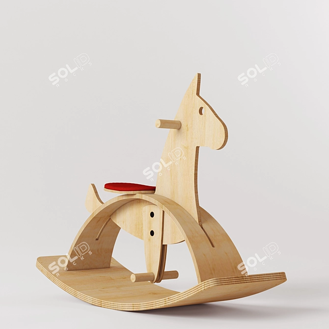 Vintage Rocking Horse 3D model image 1