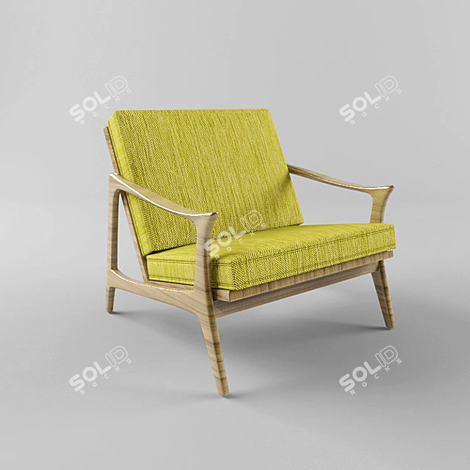 Compact Modern Sofa: Model 711 3D model image 1