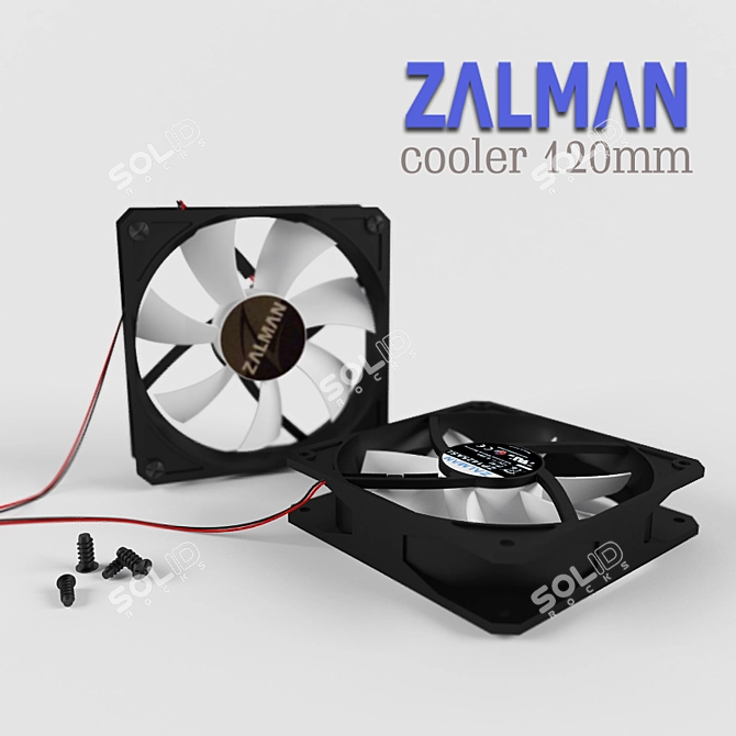 Zalman Cooler: Efficient Cooling Solution 3D model image 1