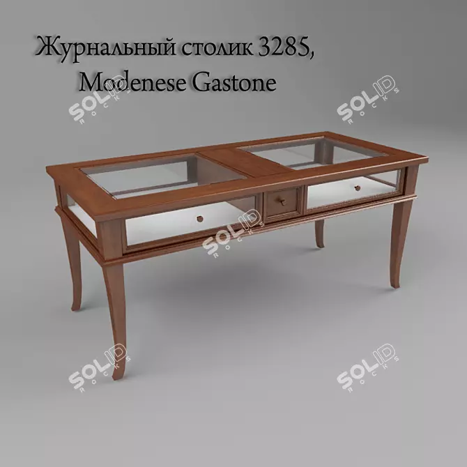 Elegant Modenese Gastone Coffee Table 3D model image 1