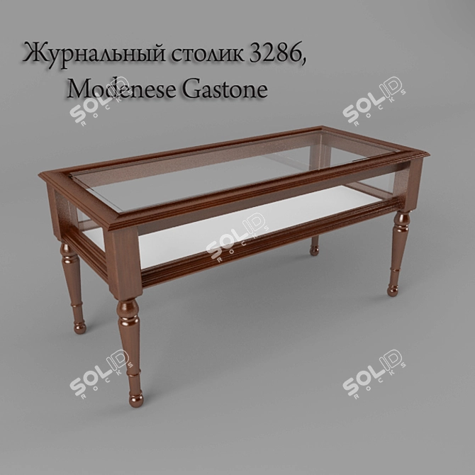 Elegant Modenese Gastone Coffee Table 3D model image 1