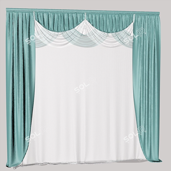 Elegant Window Coverings 3D model image 1