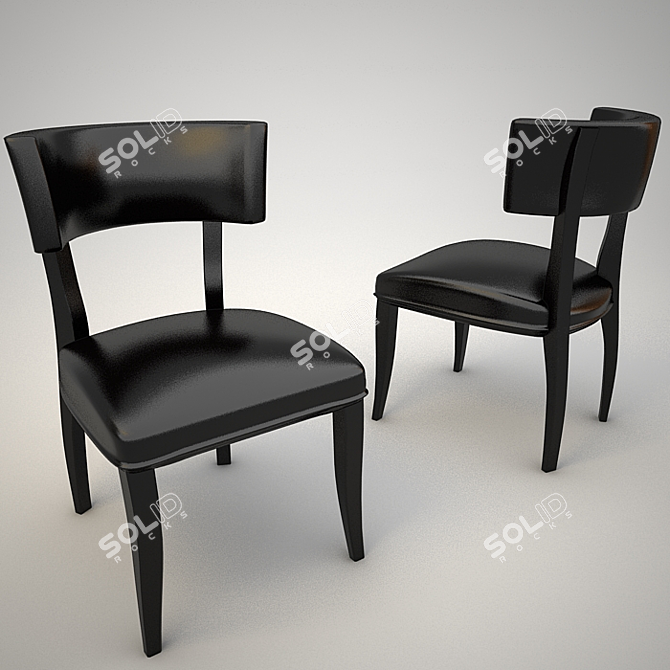 Sleek Seating Solution 3D model image 1