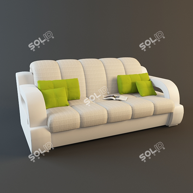 Luna Sofa: Modern Comfort and Style 3D model image 1