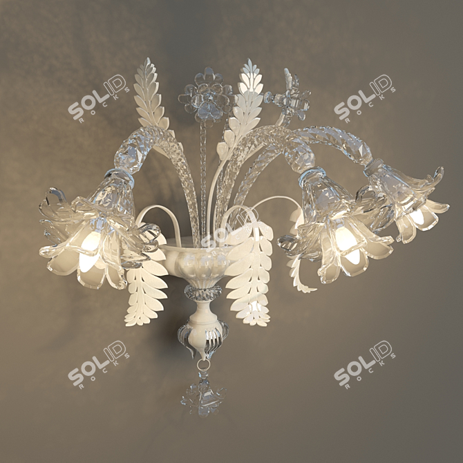 Classic Elegance Wall Sconce 3D model image 1