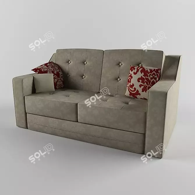 Comfy Lounge Sofa 3D model image 1