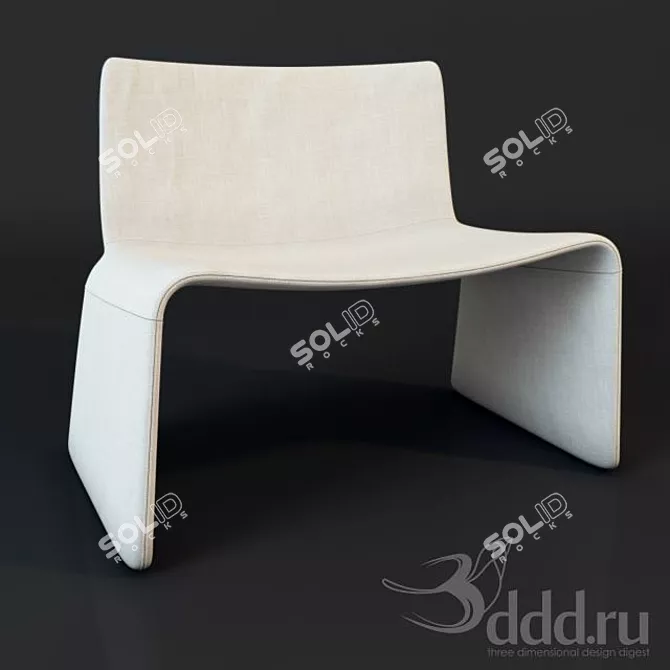 Porada Olivia: Stylish Armchair with Included Maps 3D model image 1