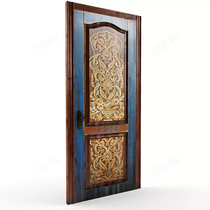 Exquisite Moroccan Door: A Gateway to Elegance 3D model image 1