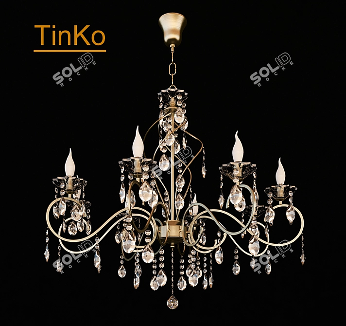 Elegant TinKo Chandelier 3D model image 1