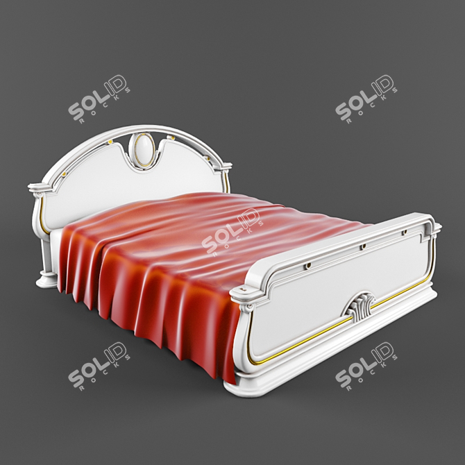 Elegant Stilema Bed 3D model image 1