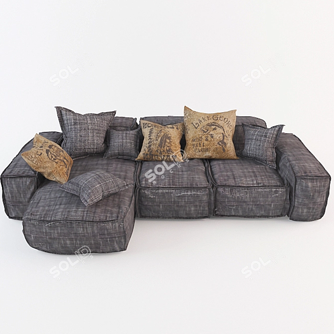 Modular Sofa in Unique Proportions - Bonaldo 3D model image 1